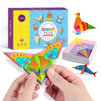 152 шт./компл. DIY Обучающие Оригами, Книга для резки бумаги, поделки, детские игрушки ручной работы, детский сад, забавные головоломки, детские игрушки, подарки