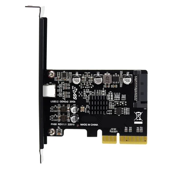 20 Гбит/с USB 3,2 PCIE Card Адаптер USB PCI Express Card USB 3,2 Gen 2 Type C к PCI-Express X4/X8/X16 Карта расширения для Windows