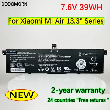 DODOMORN Новый Аккумулятор для Ноутбука R13B02W 39WH Xiaomi Mi Air 13,3 