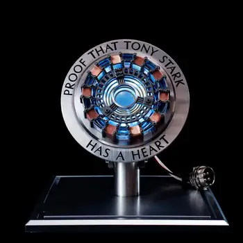 Мститель Железный Человек Mk1 Дуговой Реактор Тони Старк Сердце Марка Фигурка Светодиодный Светильник Модель Супергероя 1:1 Игрушки для Косплея Нагрудный Светильник Детский Подарок