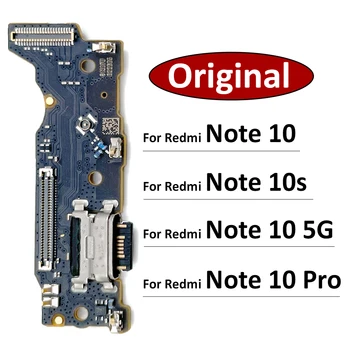 Оригинальная Новая Плата Зарядного устройства PCB Flex Для Xiaomi Redmi Note 10 10s Pro 5G Разъем USB-порта Док-станция Для Зарядки Гибкого Кабеля