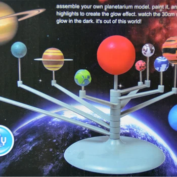 Сборка своими руками, Модель Солнечной системы, девять планет, Научный набор, Игрушка для планетария, взаимодействие учителя и ученика, Детская развивающая игрушка для раннего развития