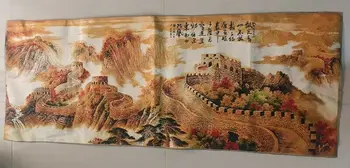 Старинная китайская картина для вышивания шелком 