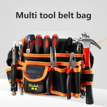Сумка для инструментов электрика, многофункциональная холщовая сумка для инструментов, поясная сумка для хранения столярных инструментов